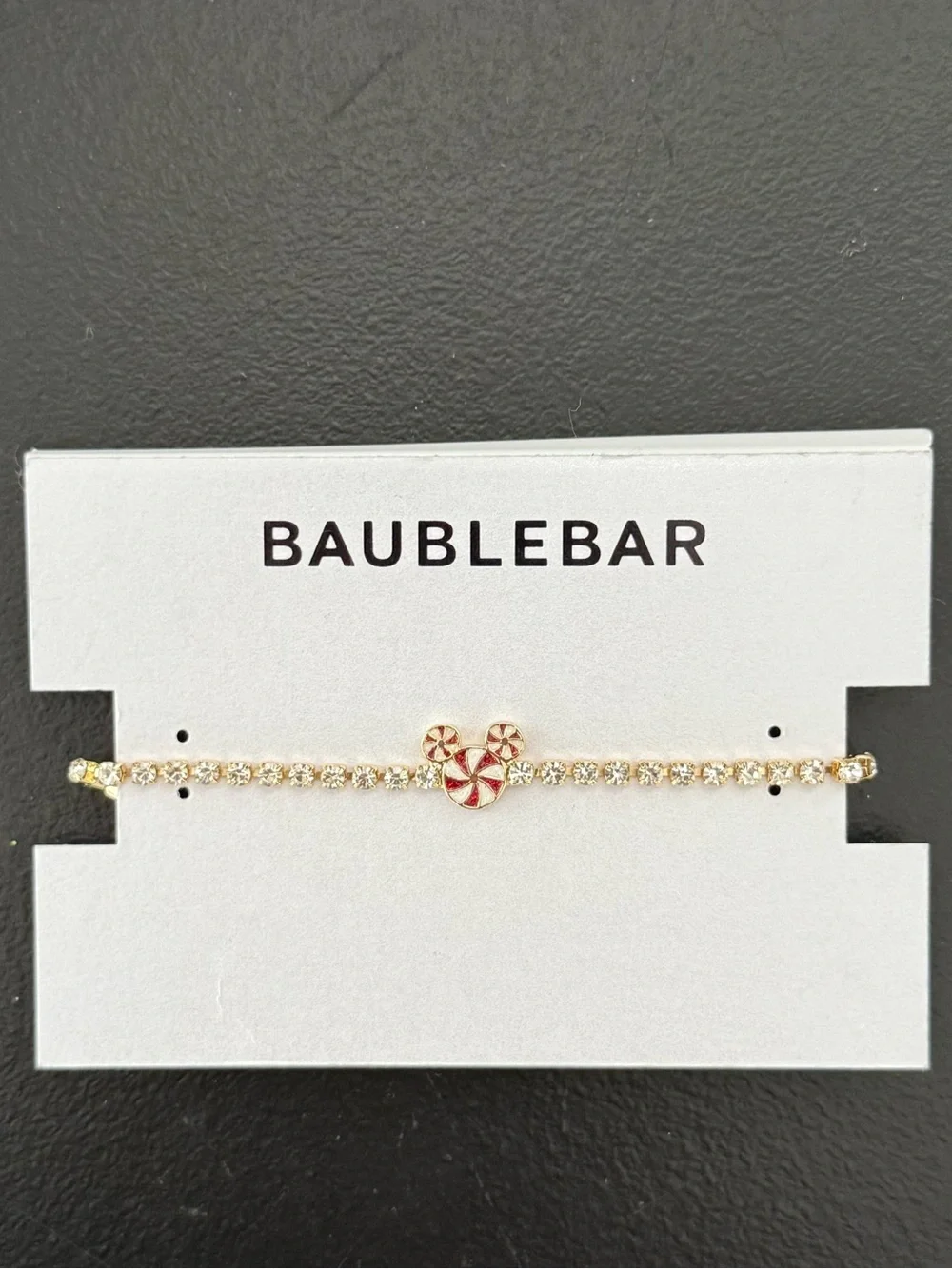 BaubleBar NEW Disney Mickey Mouse Holiday Tennis Bracelet